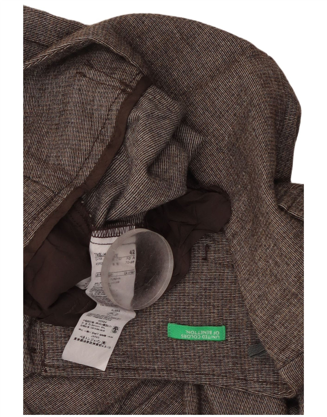 BENETTON Женские повседневные шорты IT 42 Medium W30 Серые шерстяные