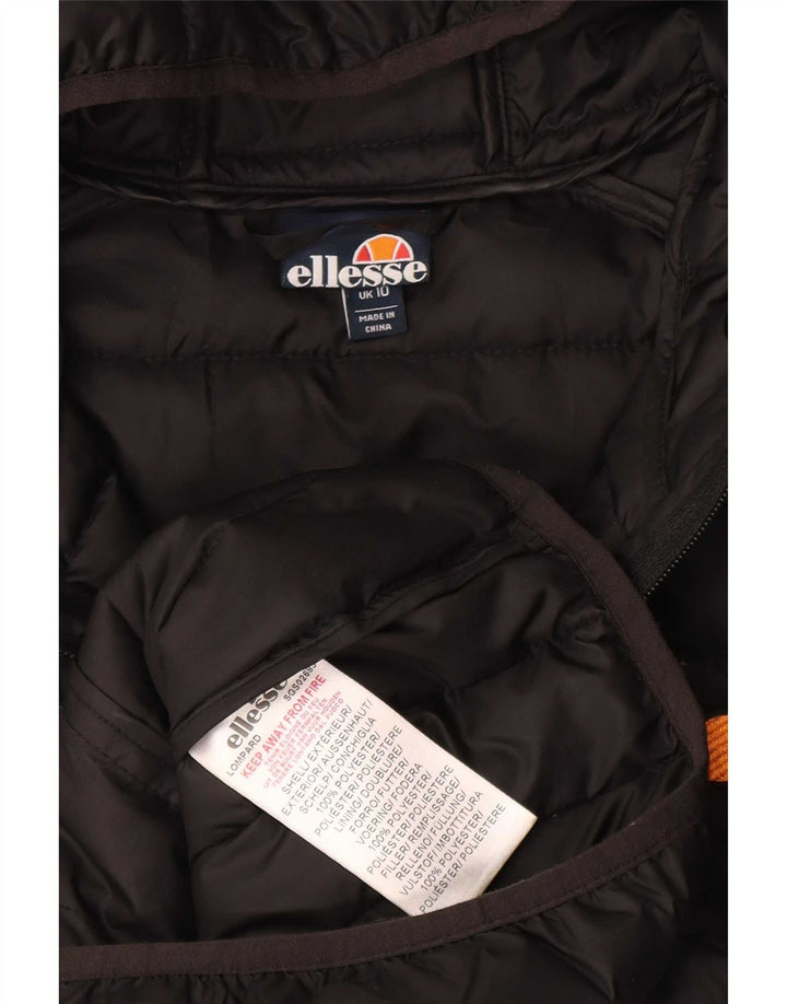 Женская утепленная куртка оверсайз с капюшоном Ellesse UK 10, маленький черный полиэстер