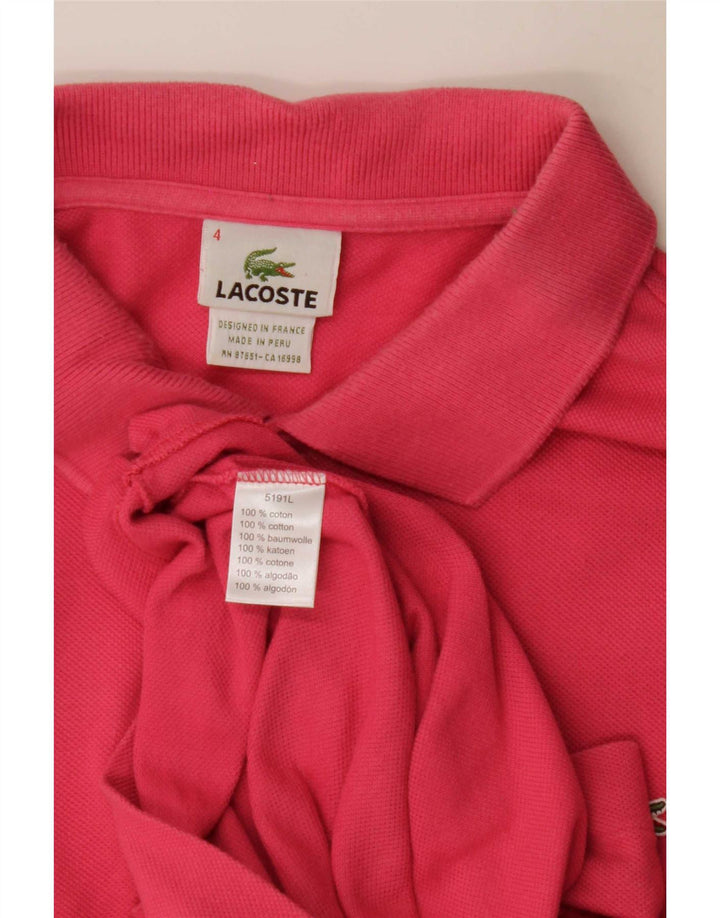 Мужская рубашка-поло Lacoste, размер 4, средний розовый хлопок, размер 4