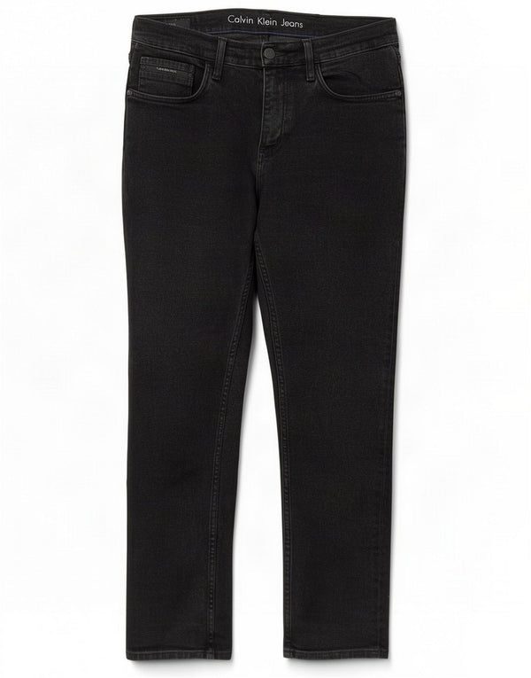 Calvin Klein Мужские узкие джинсы W32 L32, черный хлопок