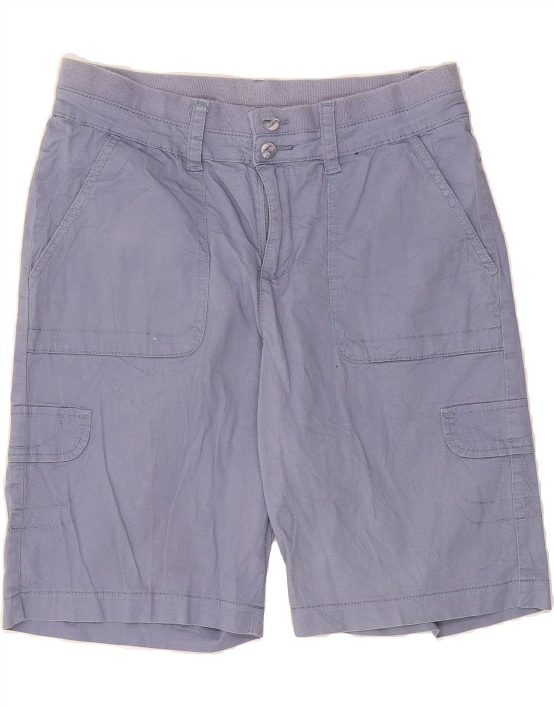 LEE Womens Mid Rise Relaxed Fit Cargo Shorts US 8 Medium W34  Blue Cotton Vintage Lee and Second-Hand Lee from Messina Hembry 