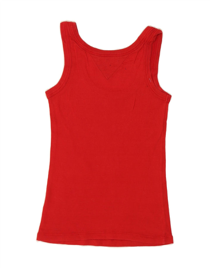 TOMMY HILFIGER Womens Vest Top UK 6 XS Red Vintage Tommy Hilfiger and Second-Hand Tommy Hilfiger from Messina Hembry 