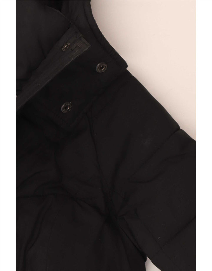 Женская утепленная куртка с капюшоном Abercrombie & Fitch UK 10, маленький черный полиэстер