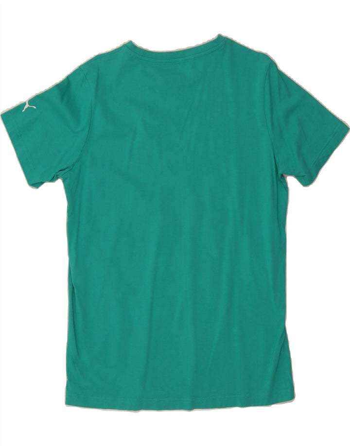 PUMA Mens Formula One Graphic T-Shirt Top Medium Turquoise Vintage Puma and Second-Hand Puma from Messina Hembry 