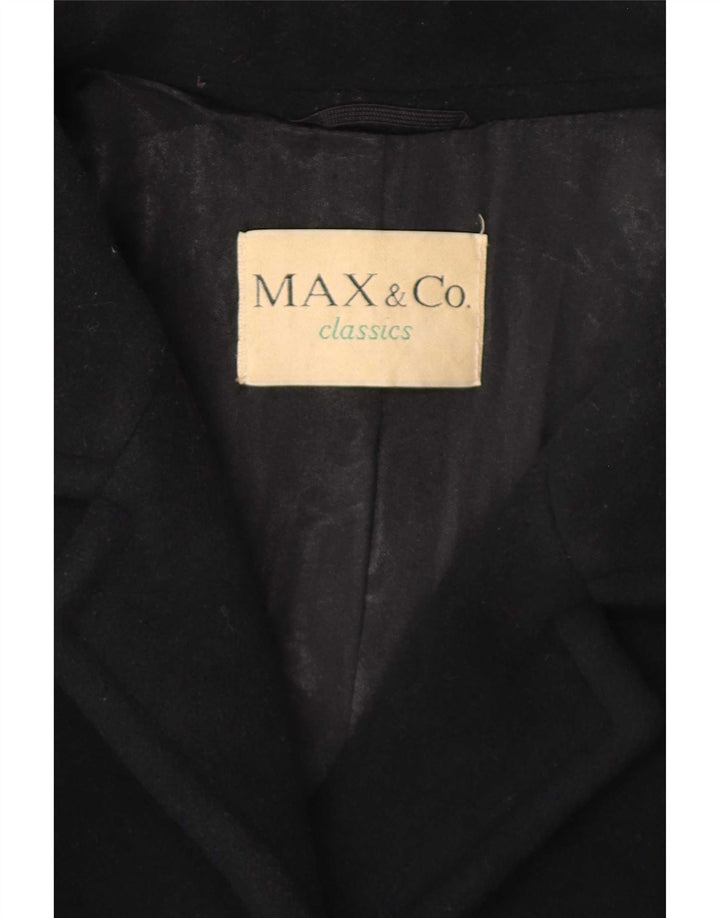 Женское пальто Max & Co. UK 14, большое черное шерсть