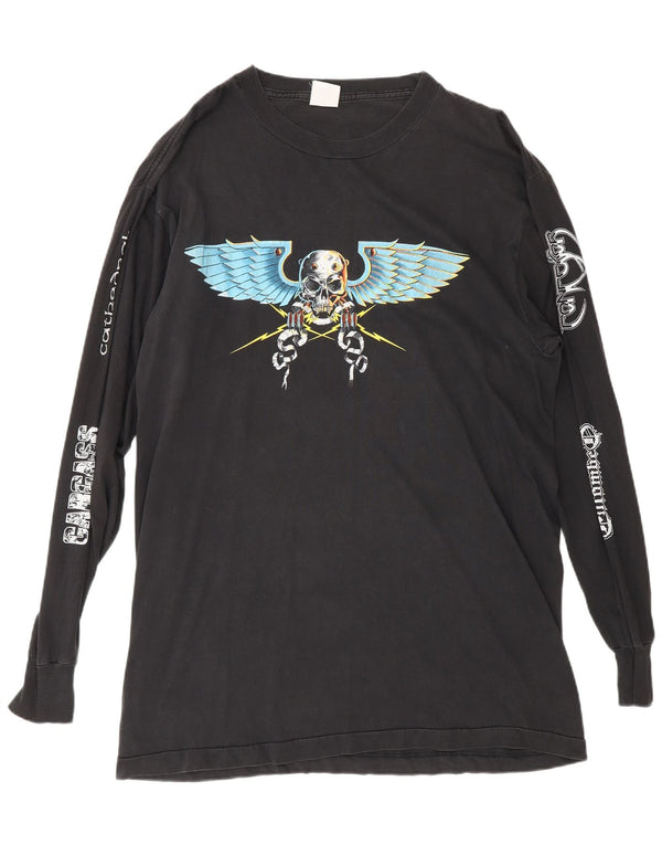Винтажный мужской топ God's of Grind Earache Tour 1992 года с длинным рукавом XL Black Rock