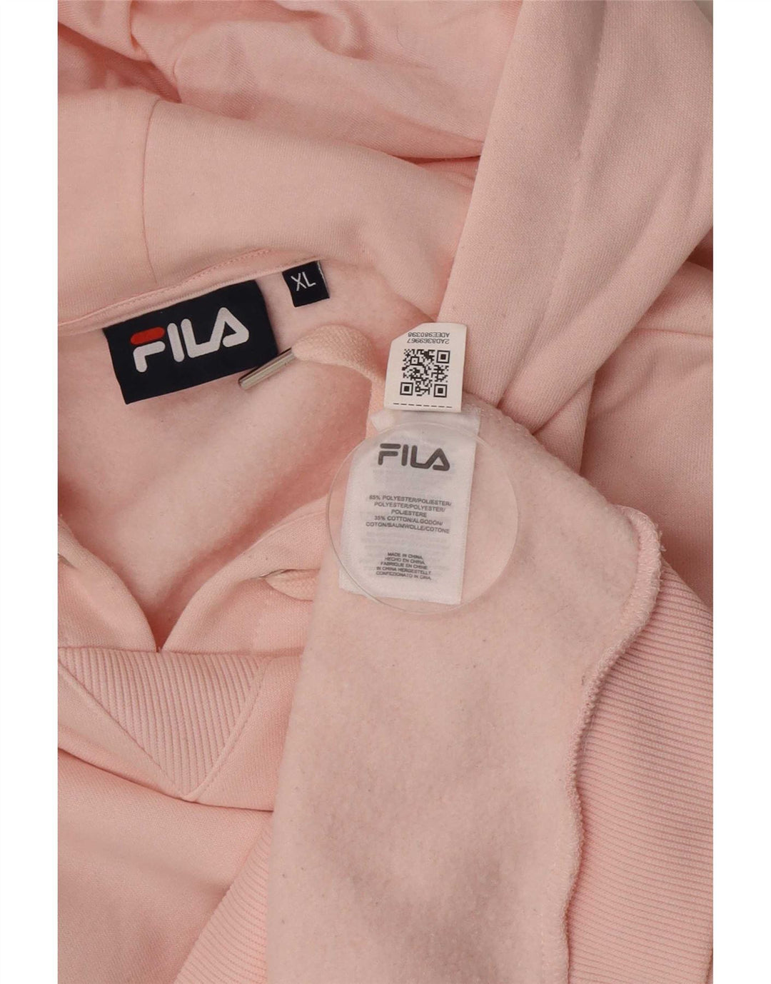 Женский джемпер с капюшоном Fila UK 18 XL, розовый полиэстер
