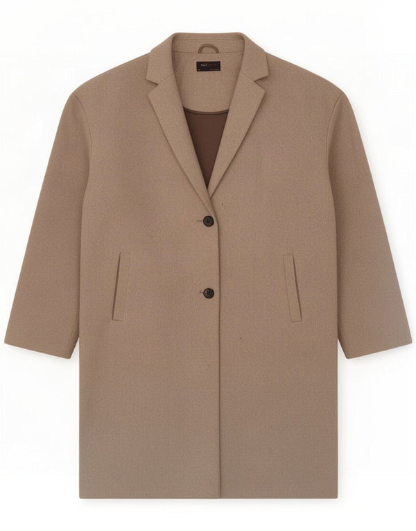 Женское пальто оверсайз Marks & Spencer UK 20 2XL серое из полиэстера
