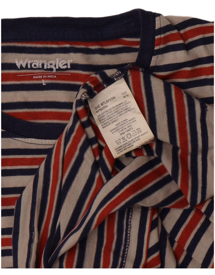 Мужская футболка Wrangler из хлопка в большую разноцветную полоску