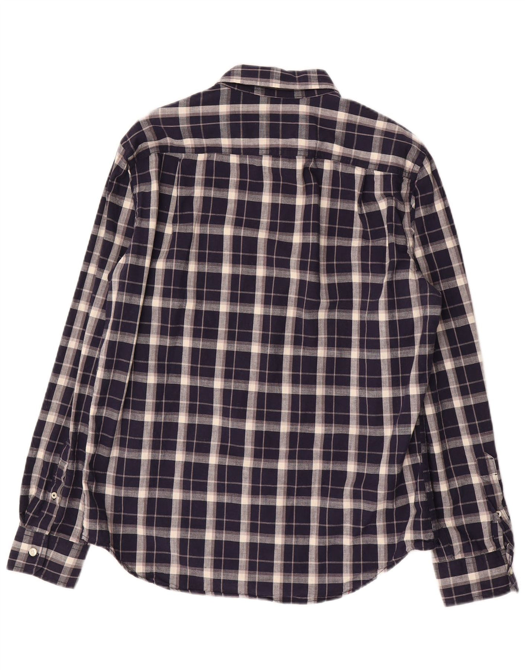 Мужская рубашка American Eagle среднего размера, темно-синяя клетка, хлопок