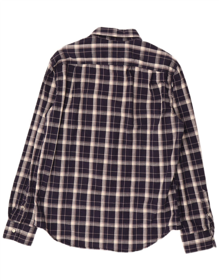 Мужская рубашка American Eagle среднего размера, темно-синяя клетка, хлопок