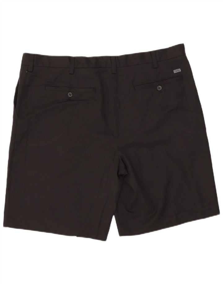 IZOD Мужские шорты чинос W42 2XL, черные, полиэстер