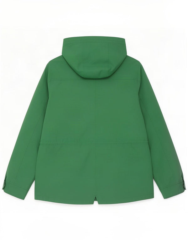 Crew Clothing Женская дождевик с капюшоном UK 16, большой зеленый полиэстер