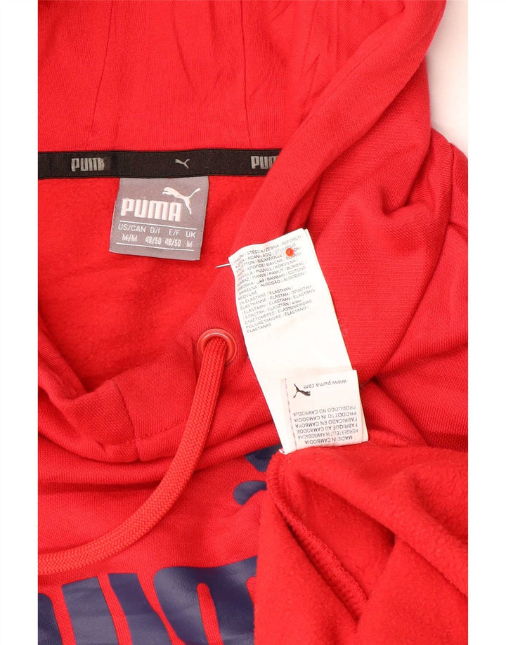 Мужской джемпер с капюшоном Puma, красный, хлопковый