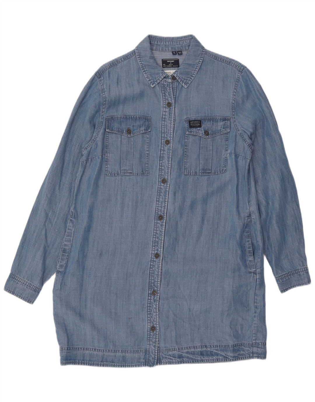 Женское джинсовое платье Superdry UK 14, большое синее из лиоцелла