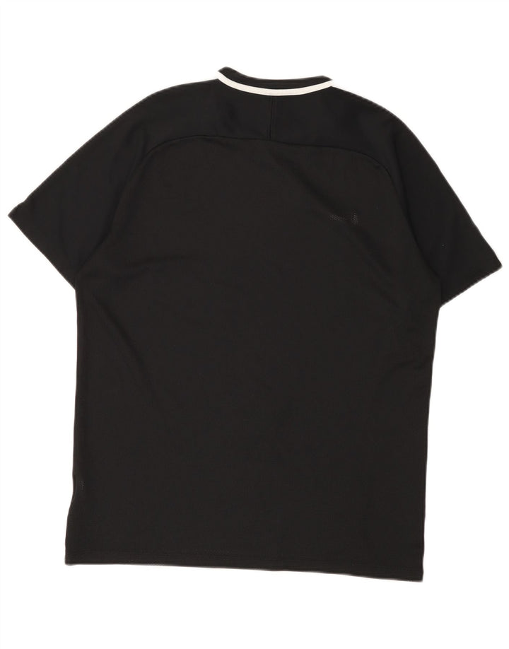 Женская футболка NIKE Dri Fit UK 16, большой черный полиэстер с цветными блоками