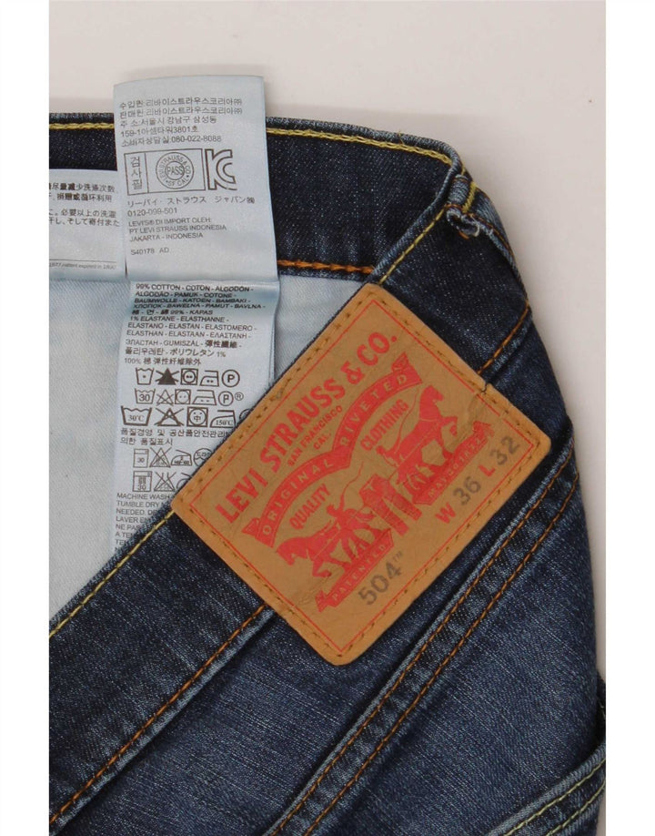 Мужские джинсовые шорты Levi's 504 W36, большие синие, хлопок