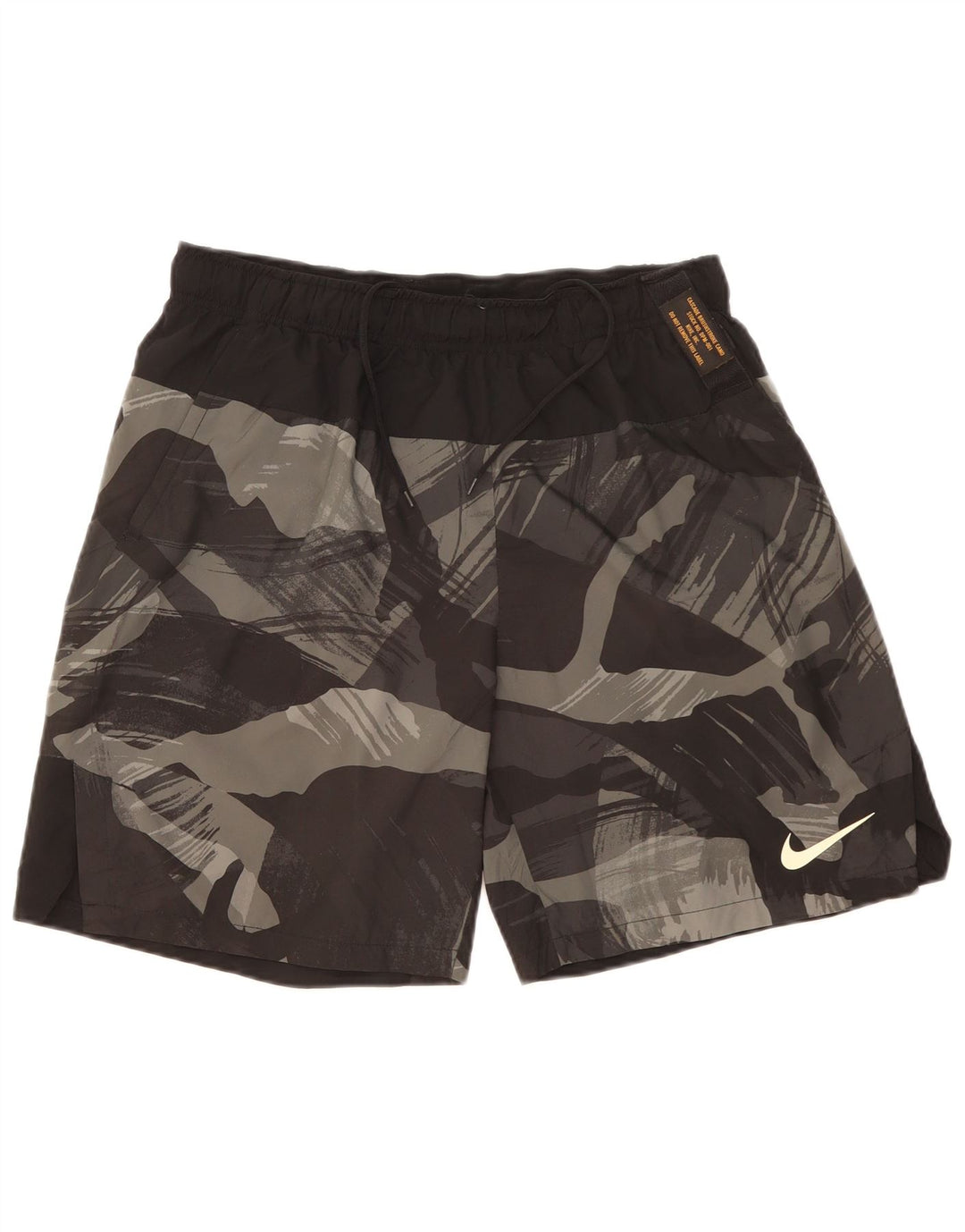 Мужские спортивные шорты NIKE Dri Fit, большие черные камуфляжные полиэстеровые шорты