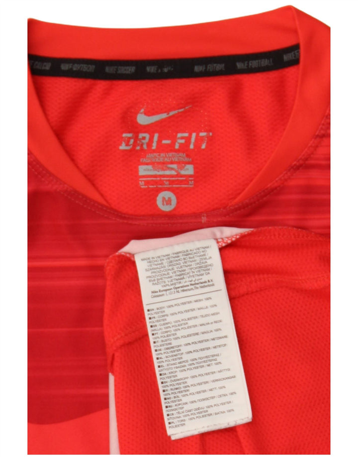 Мужская футболка NIKE Dri Fit с графическим рисунком, красный полиэстер среднего размера