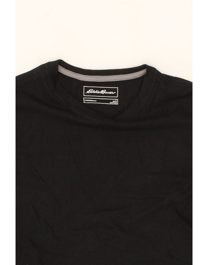 EDDIE BAUER Mens T-Shirt Top Large Black Cotton Vintage Eddie Bauer and Second-Hand Eddie Bauer from Messina Hembry 