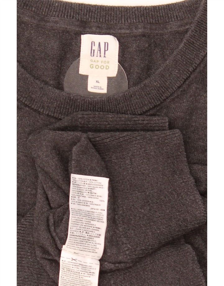 Мужской джемпер с круглым вырезом GAP XL, серый хлопок