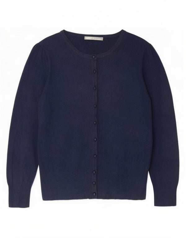 Женский кардиган Marks & Spencer UK 14, средний темно-синий, вискоза