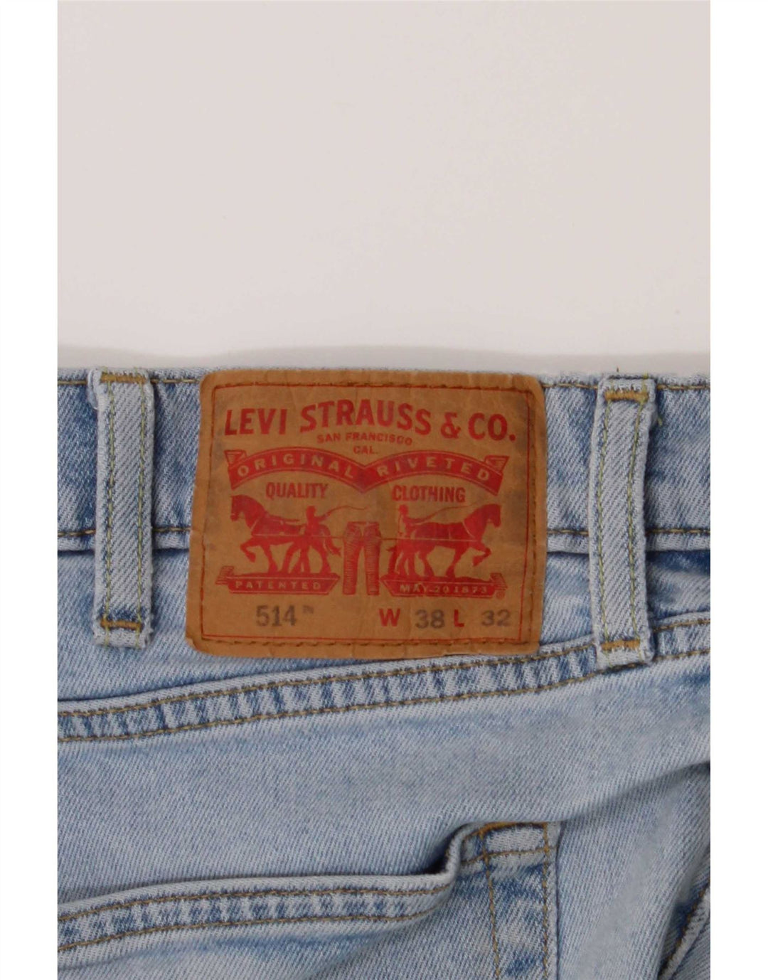 Мужские прямые джинсы Levi's 514 W38 L32 синие, хлопок