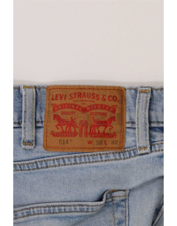 Мужские прямые джинсы Levi's 514 W38 L32 синие, хлопок