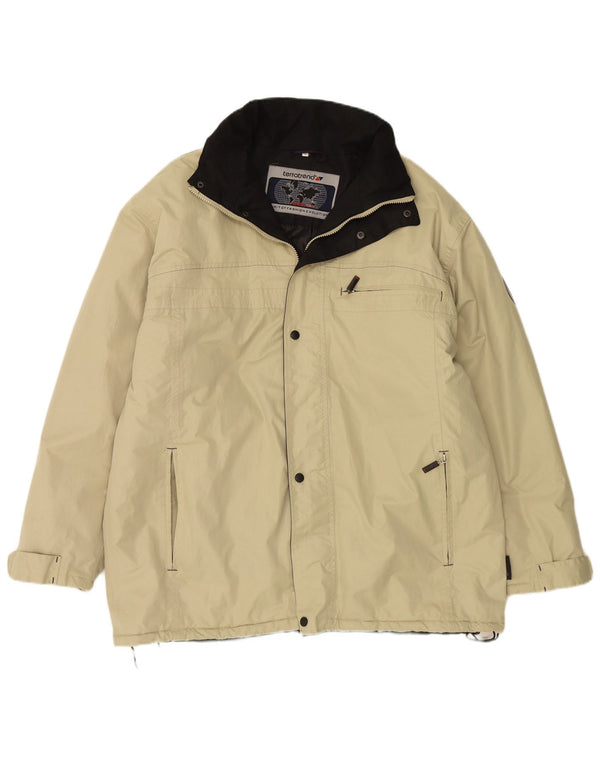 Мужская ветровка с капюшоном VINTAGE UK 42 XL, бежевый полиэстер