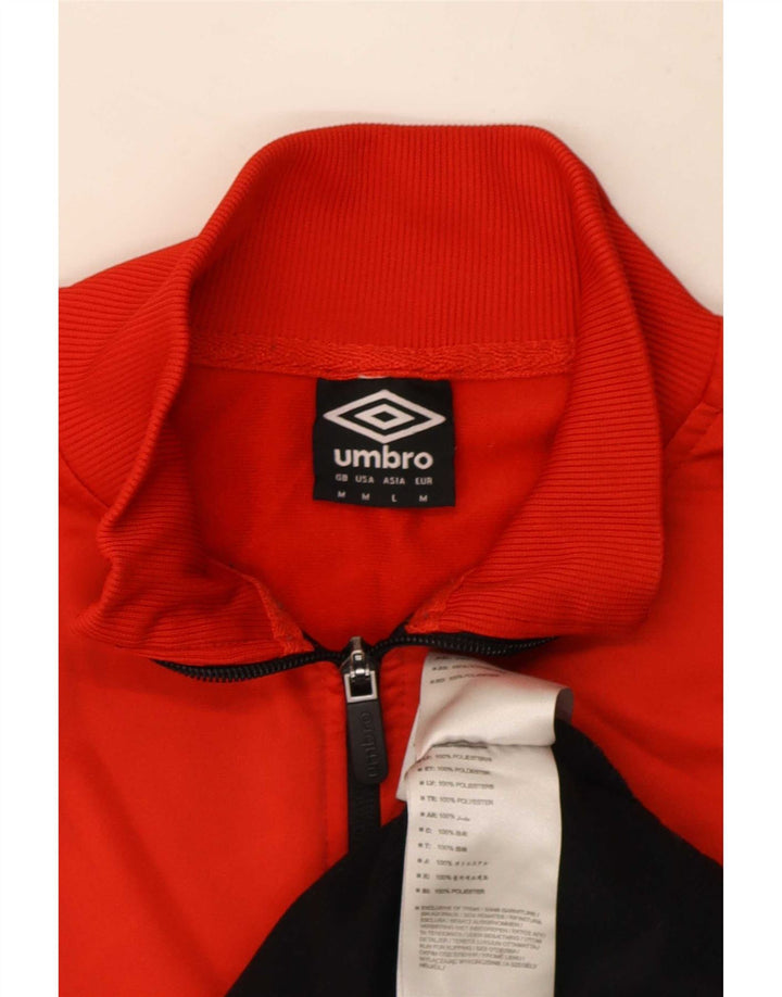 Мужской спортивный костюм Umbro, верхняя куртка, средний красный, полиэстер с цветными блоками
