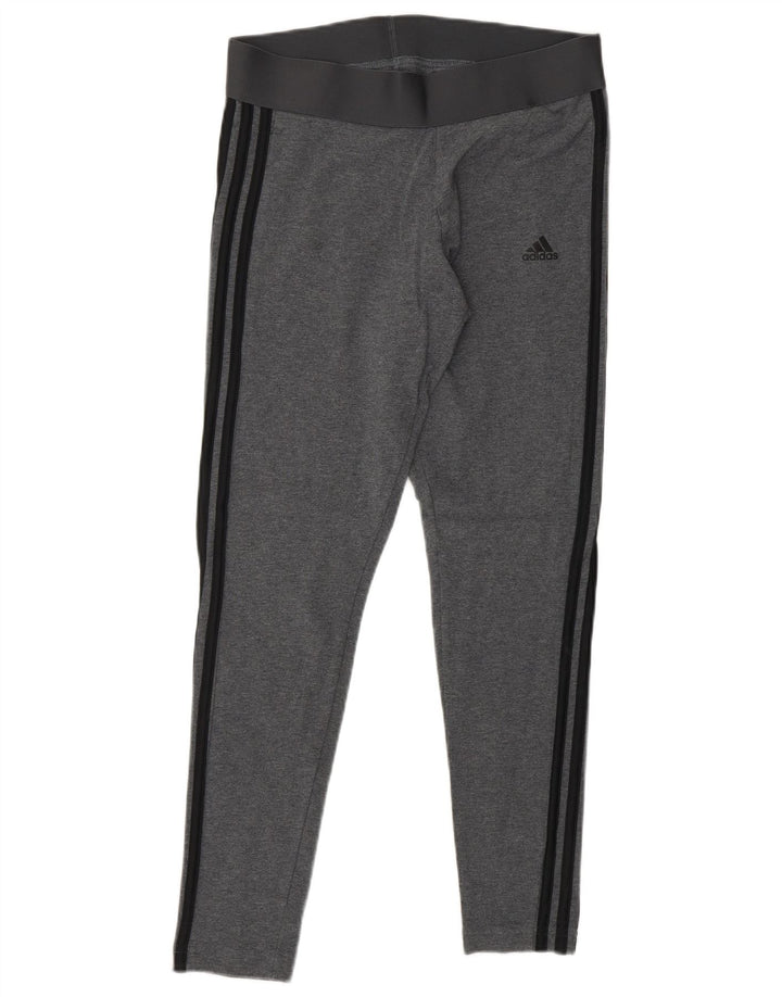 Женские леггинсы ADIDAS UK 12/14, хлопок среднего серого цвета