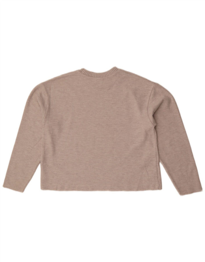 Женская укороченная блузка Zara UK 14, средний бежевый