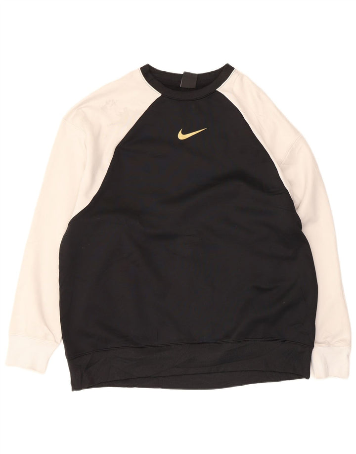 Мужской свитер Nike Dri Fit, большой черный полиэстер с цветными блоками