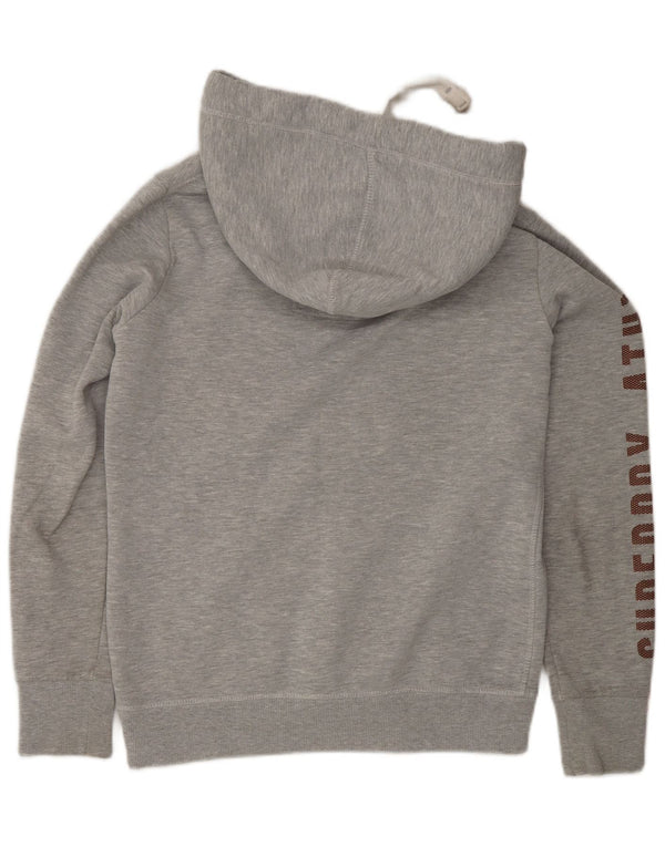 Женский джемпер с капюшоном Superdry UK 10, маленький, серый, хлопок