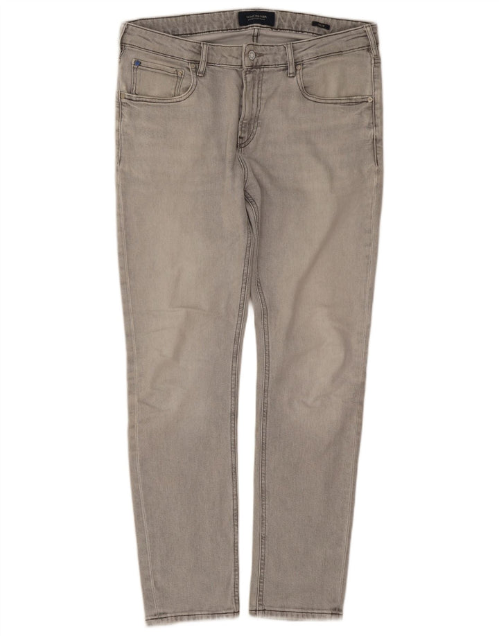 Мужские узкие джинсы Scotch & Soda W34 L30 Серые хлопковые