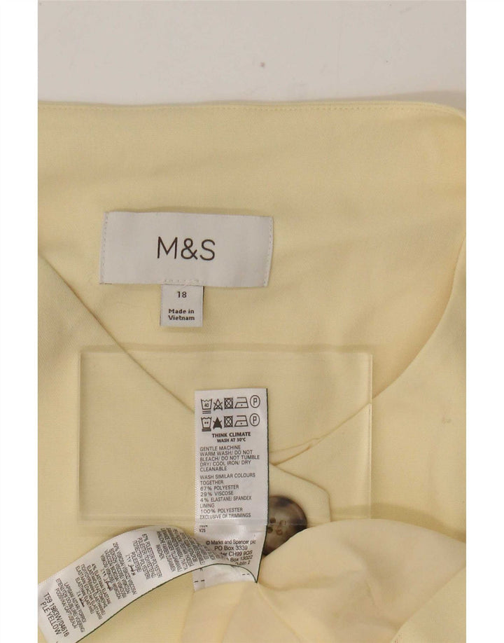 Женский жилет Marks & Spencer UK 18 XL, желтый полиэстер
