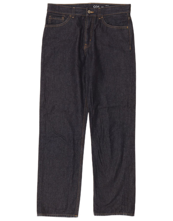 Мужские прямые джинсы со средней посадкой и средней посадкой W30 L32, темно-синий хлопок