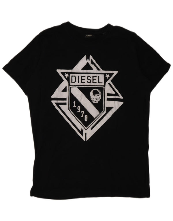 Мужская футболка с рисунком Diesel, большая черная