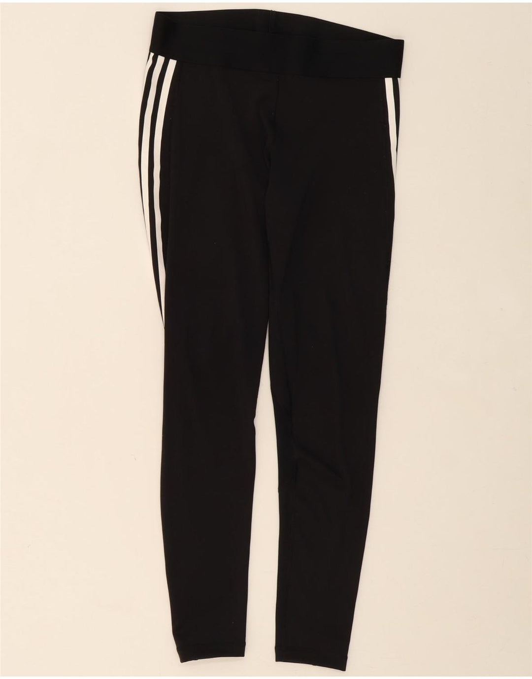 ADIDAS Womens Aeroready Leggings UK 12/14 Medium  Black Vintage Adidas and Second-Hand Adidas from Messina Hembry 