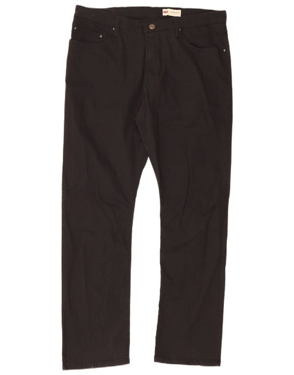 Мужские прямые джинсы Wrangler Slim Fit W38 L32, черный хлопок