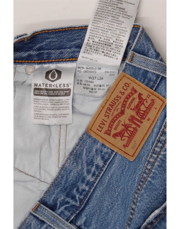 Женские прямые джинсы Levi's 501 W27 L26 синие, хлопок