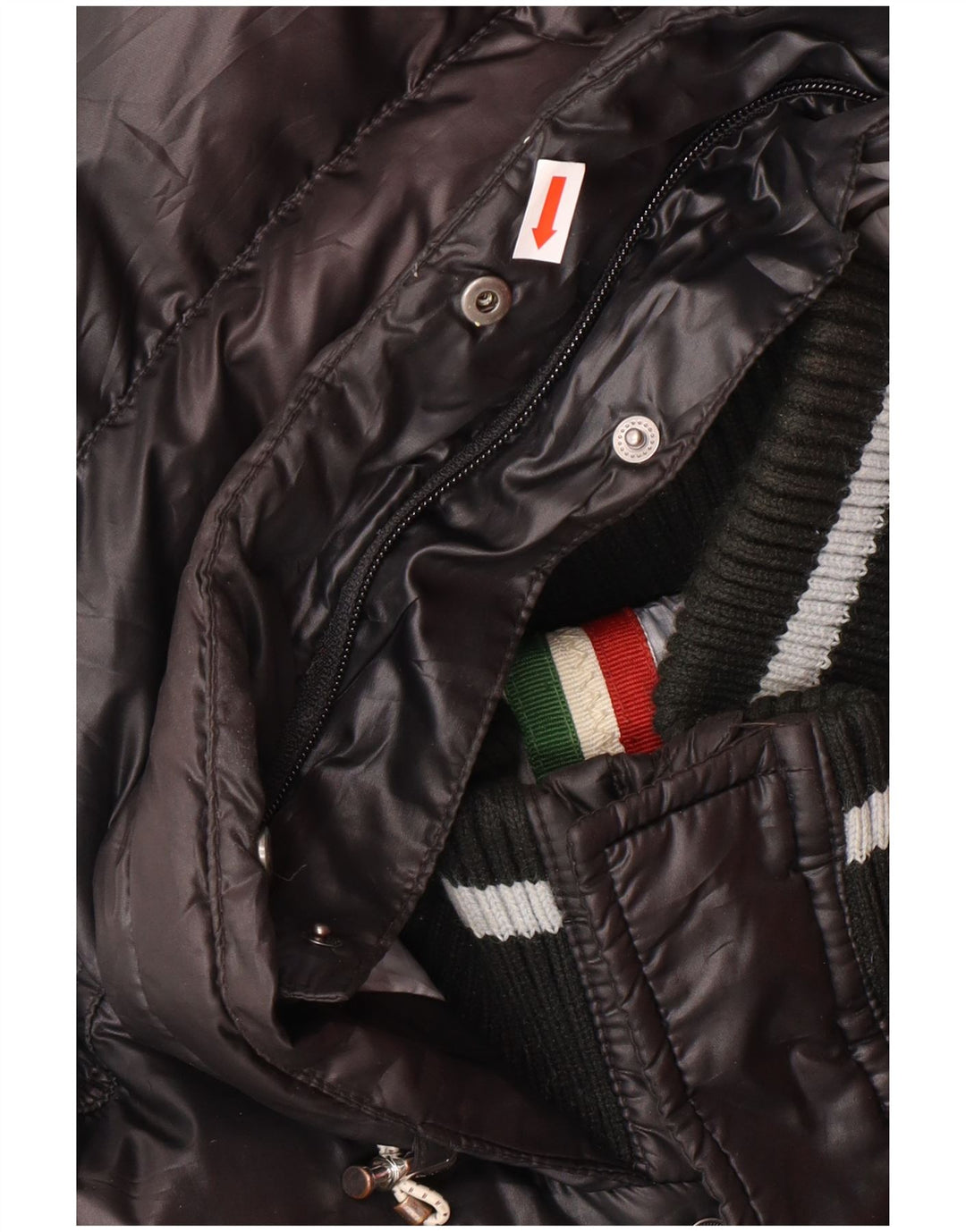 Мужская стеганая куртка с капюшоном и графическим рисунком DOLOMITE UK 38, средний черный полиэстер