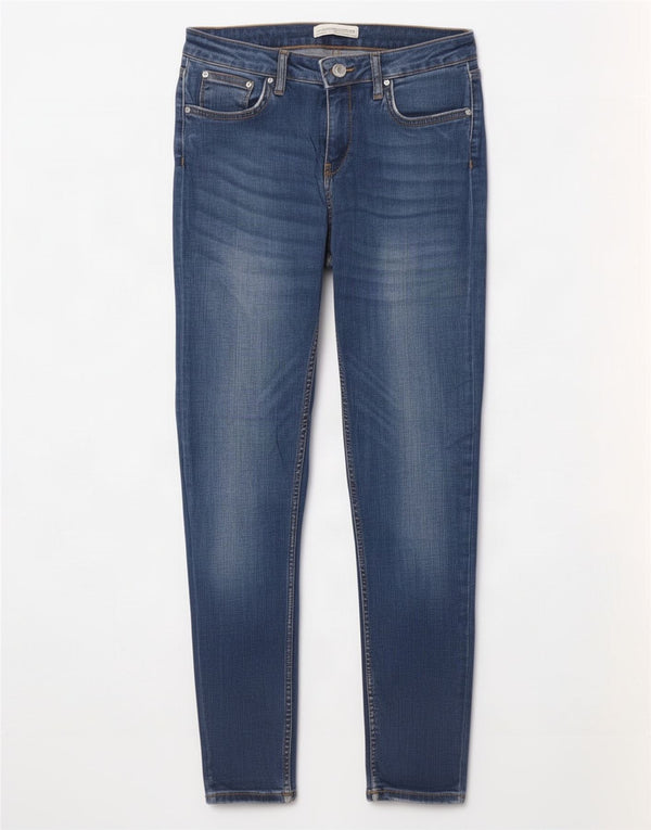 Женские джинсы скинни Zara EU 38, маленькие W28 L28, синие, хлопок