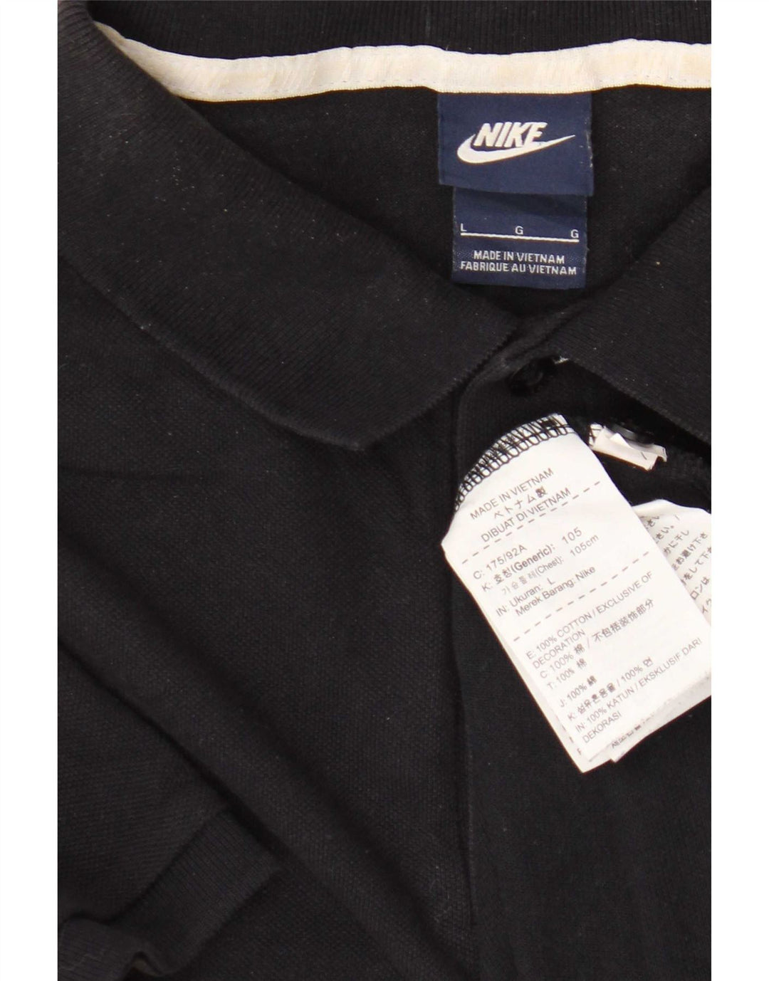 Мужская рубашка-поло Nike большого размера, темно-синяя, хлопковая