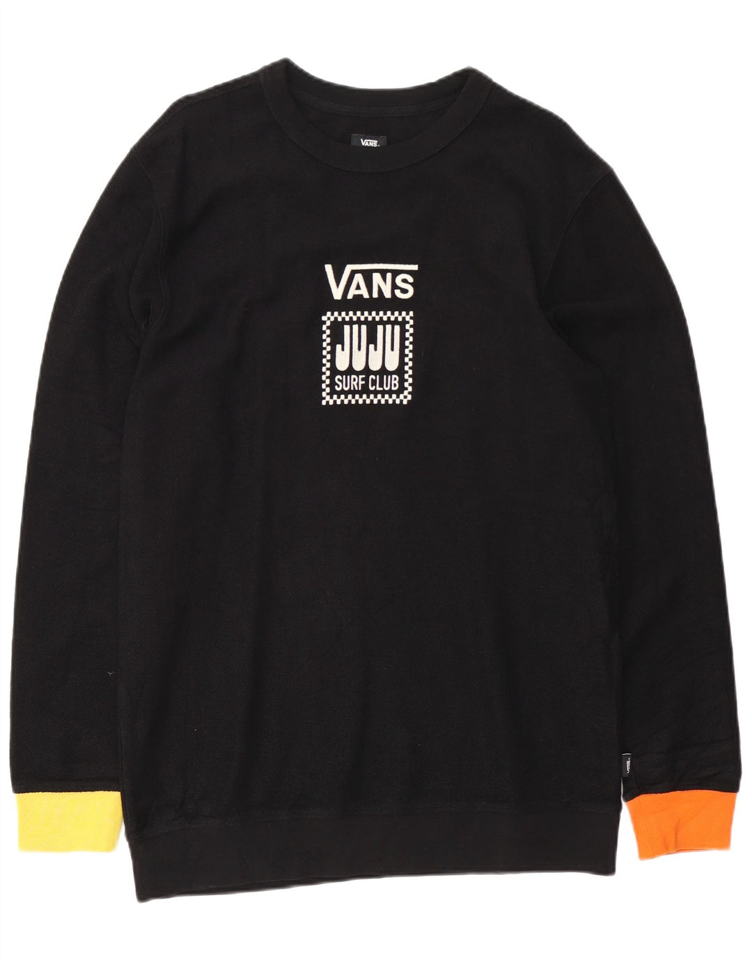 Мужской свитшот с рисунком Vans, хлопковый джемпер среднего размера, черный