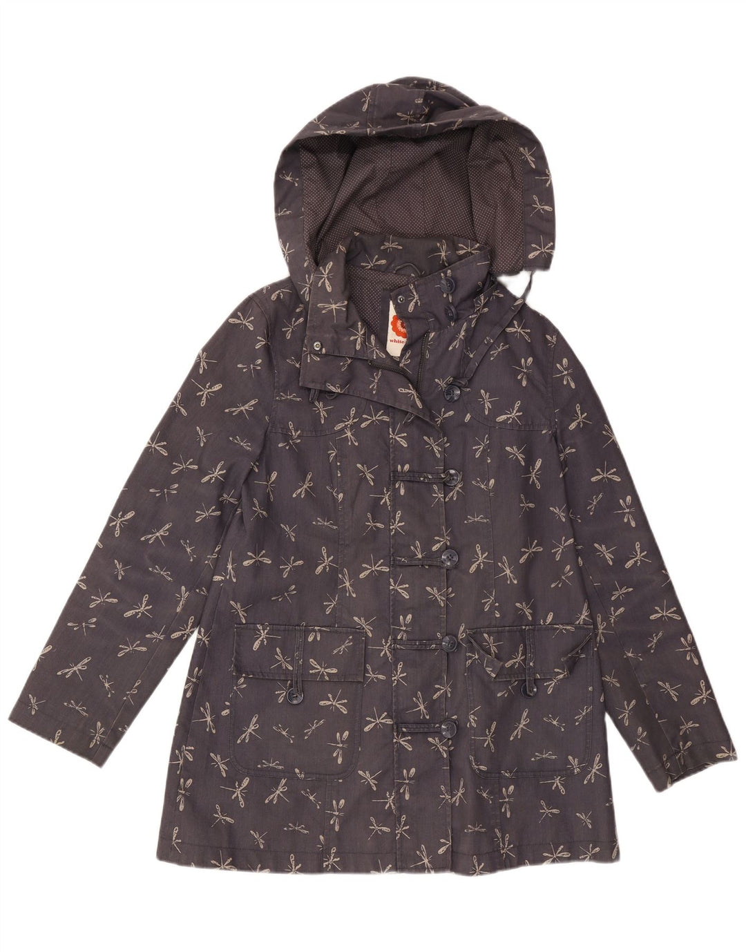 Женская ветровка WHITE STUFF UK 14, большая темно-синяя с животным принтом