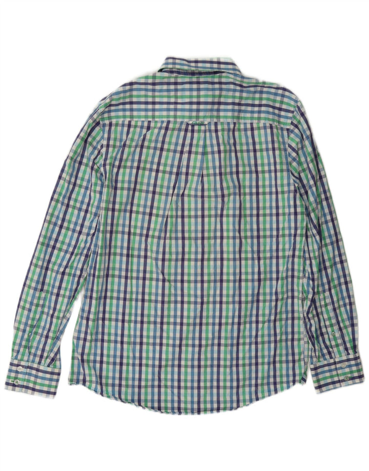Crew Clothing Мужская рубашка классического кроя среднего размера из разноцветного хлопка в мелкую клетку