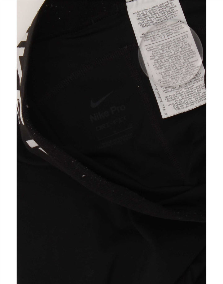 Женские леггинсы с рисунком Nike, маленькие черные, из полиэстера