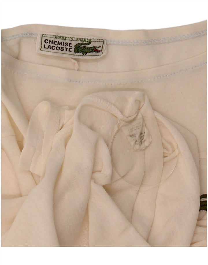 Женская футболка Lacoste, размер 44, большой белый хлопок