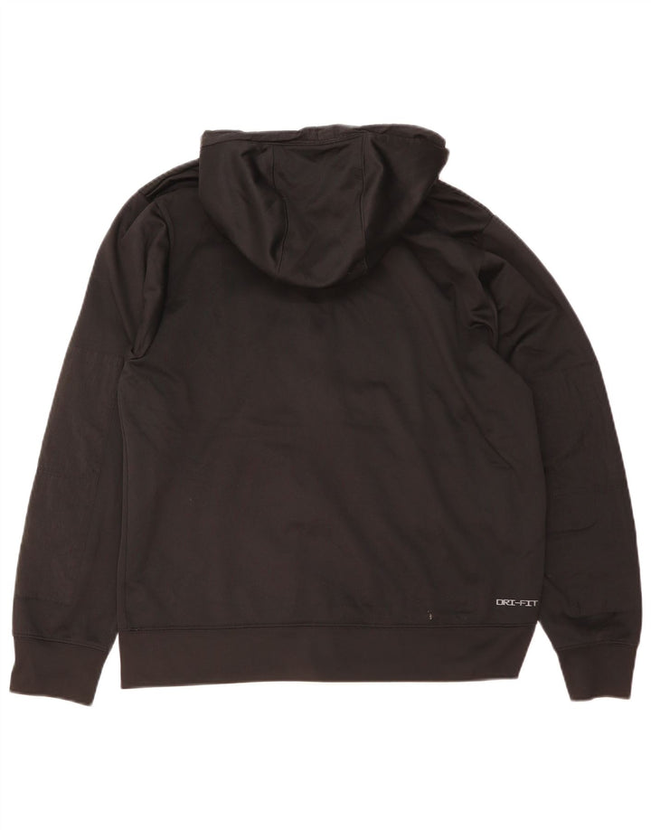 Мужской свитер с капюшоном на молнии Nike Dri Fit, средний черный, полиэстер